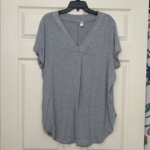 Old Navy Loose Fit Tunic Tee in Heather Gray